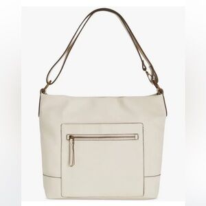 NWT, Style & Co Hudsonn Hobo Bag in Beautiful Alabaster Vegan Leather.